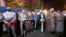 حضور رییس و کارکنان بیمارستان استهبان در اجتماع محکومیت جنایات رژیم اشغالگر قدس