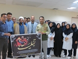 تجمع کارکنان بیمارستان استهبان در حمایت از مردم مظلوم غزه
