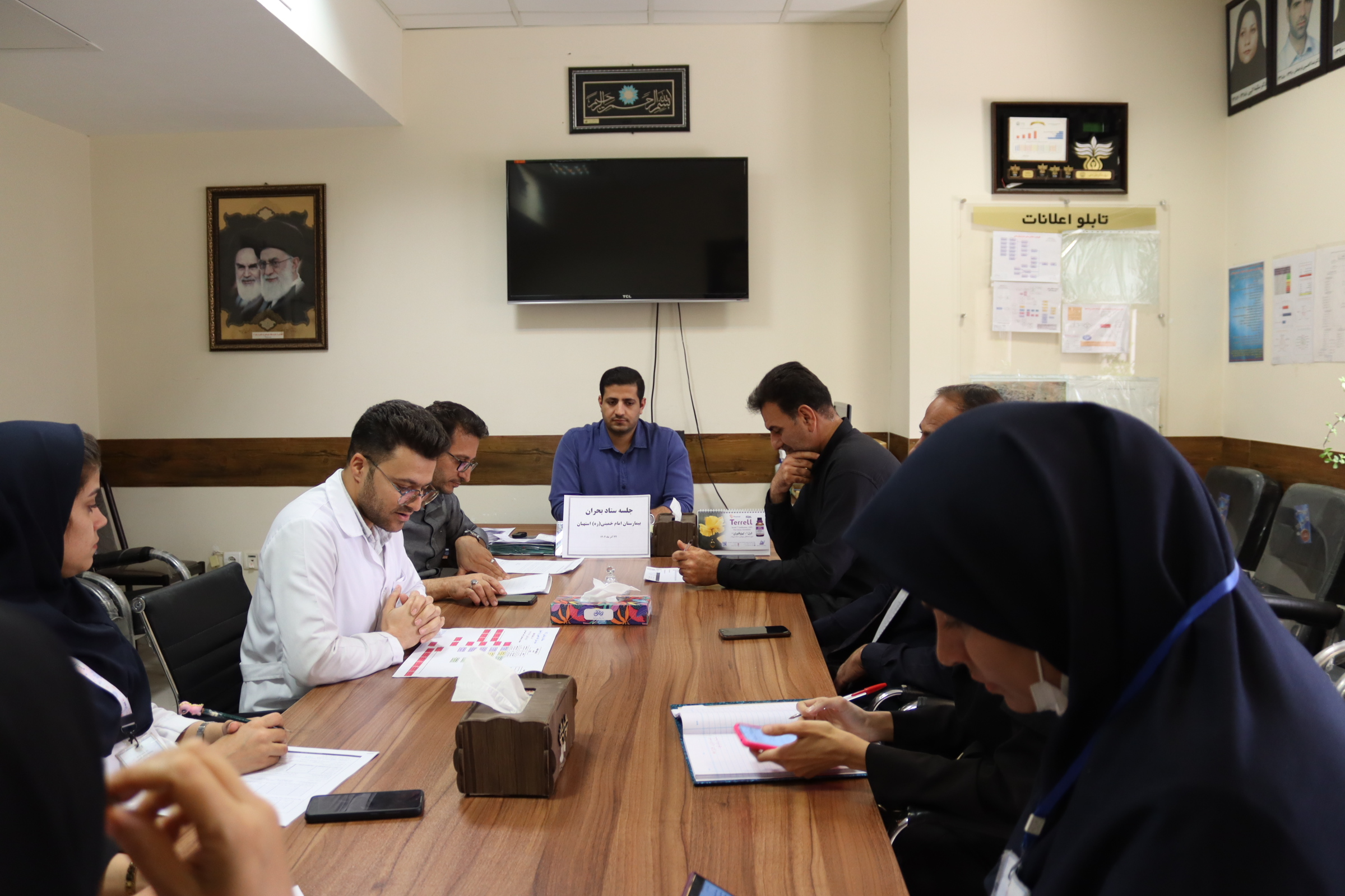 جلسه ستاد بحران بیمارستان استهبان