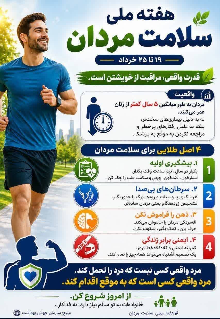 سلامت مردان؛ سرمایه&zwnj;ای ارزشمند برای خانواده و جامعه