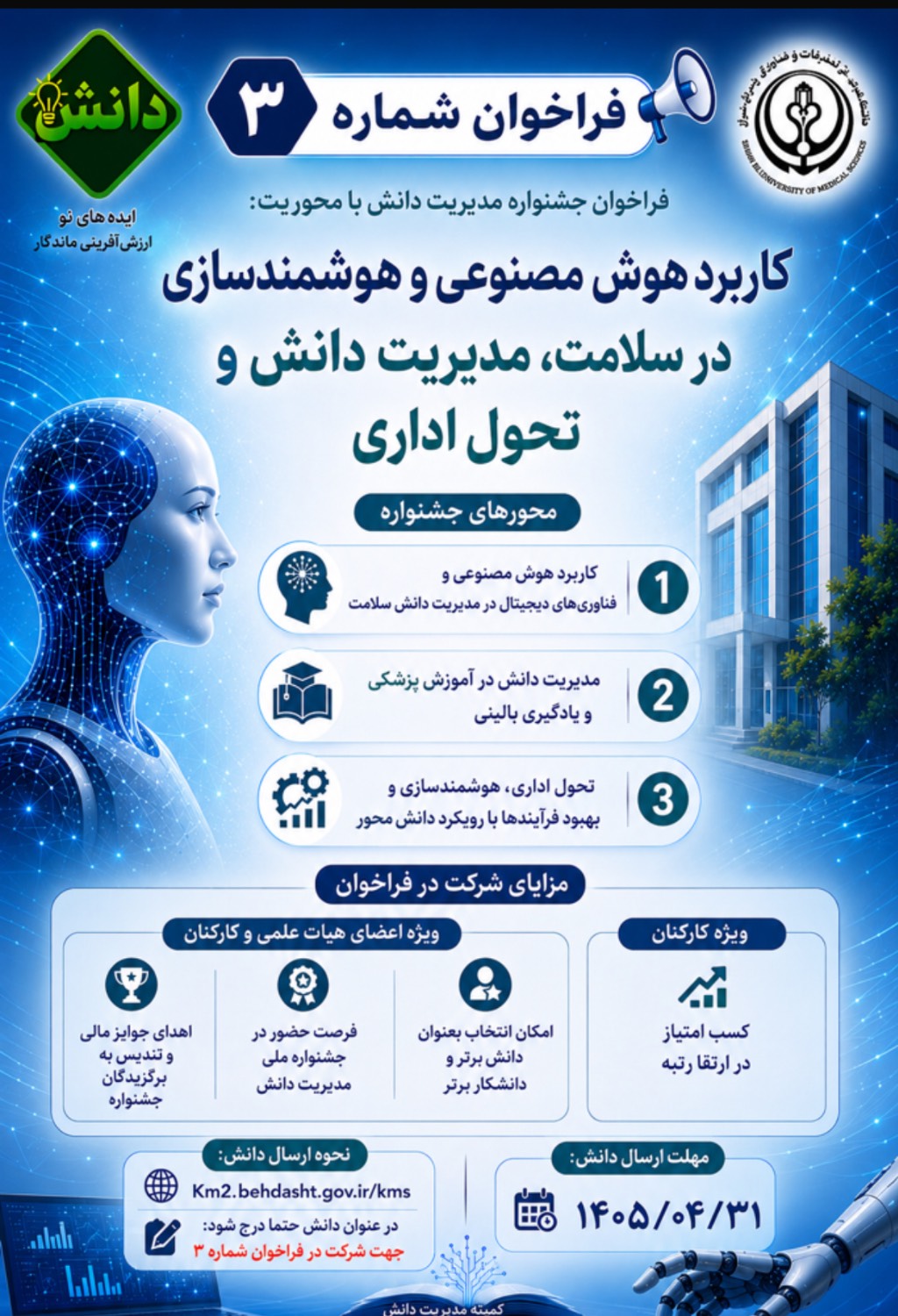 کاربرد هوش مصنوعی و هوشمند سازی در سلامت، مدیریت دانش و تحول اداری