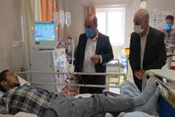 بازدید مدیر کل انجمن خیریه حمایت از بیماران کلیوی کشور از بخش دیالیز بیمارستان استهبان