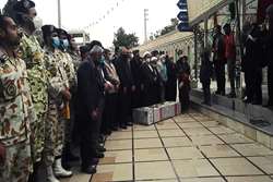 مراسم تشییع و تدفین پیکر مطهر جانباز شهید حاج رضا شاکر در استهبان برگزار شد